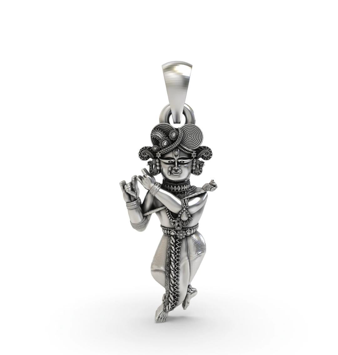 Silver Radharaman ji swaroop locket