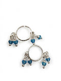 92.5 pure silver thakur ji kangan (light blue stone)
