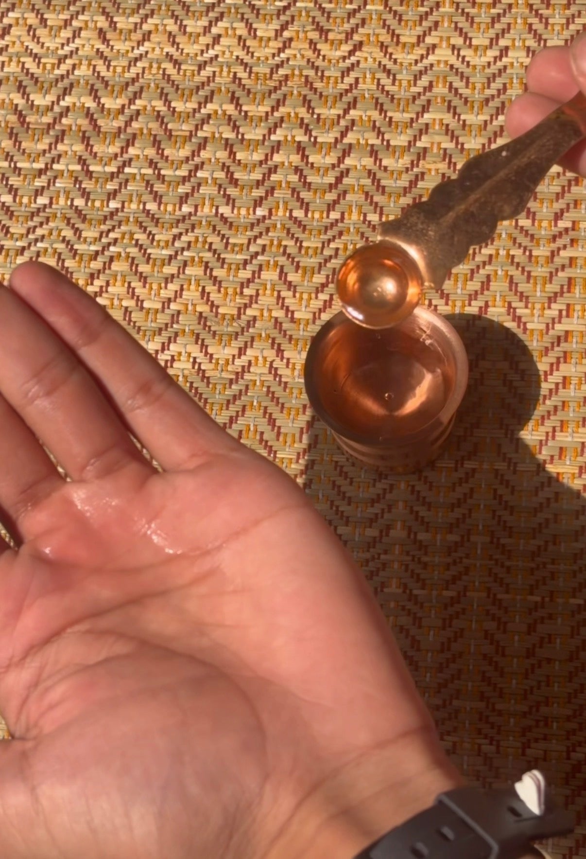 Achmani patra with spoon