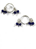92.5 pure silver thakur ji kangan (blue stone)