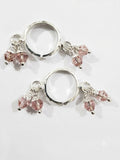 92.5 pure silver thakur ji kangan (light pink stone)