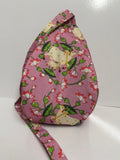 Bead Bag Pink Colour (cow flower ￼Print)