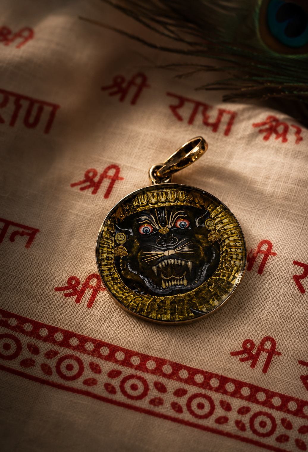 Narsimha german silver locket
