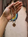 Shree radha print (big size) tulsi locket with pure tulsi kanthi