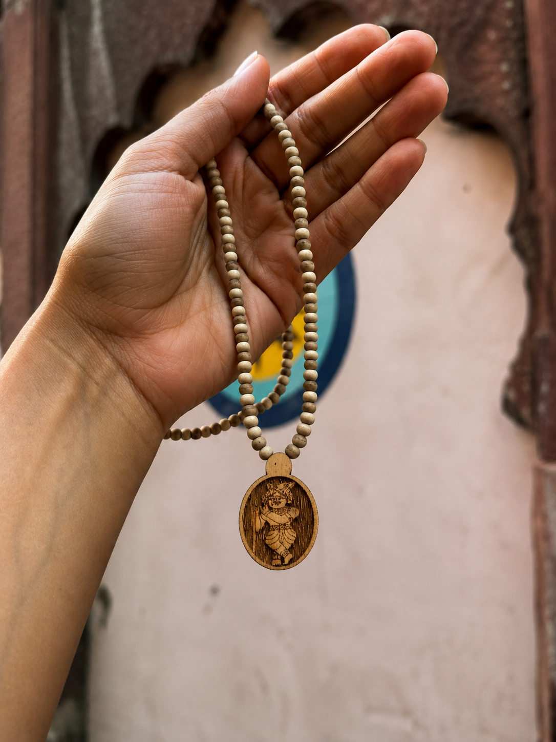 Radha Raman tulsi locket with pure tulsi kanthi