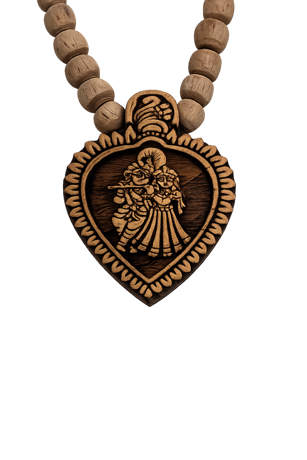 Radha Krishna tulsi locket with pure tulsi kanthi