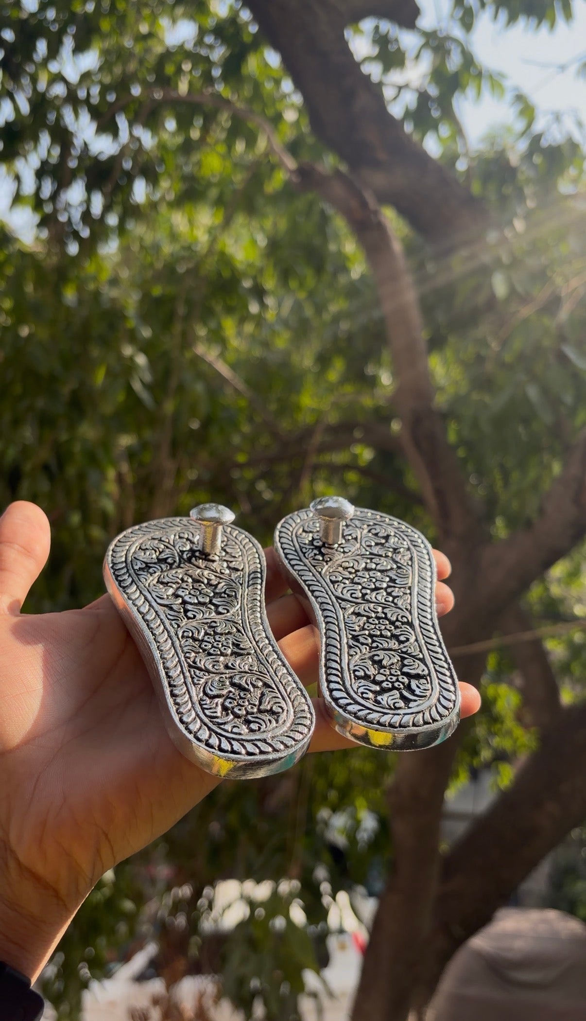 Charan Paduka in German Silver