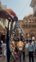 Mero Radharaman hand painted mala jholi