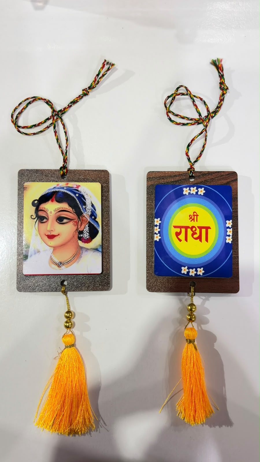 Radharani and shree radha double sided car hanging