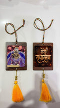 Radharaman ji and mero Radharaman double sided car hanging