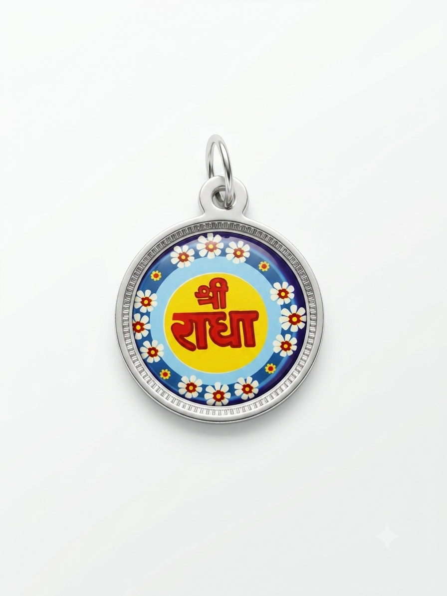 Shri Radha Name Double Sided Locket