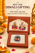Fine Silver Shri Lakshmi Ganesh Ji Coin with Premium Packing | Best For Diwali Gifting