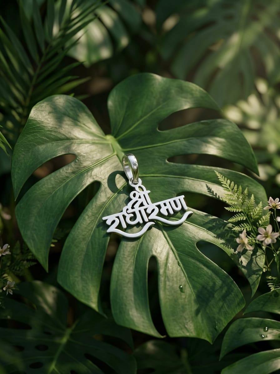 Sri Radharaman Silver Pendant (100% Pure Silver)