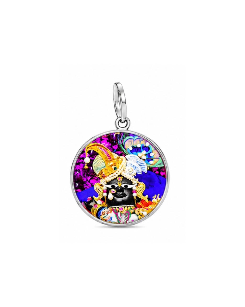 Sri Radharaman Resin German Silver Locket