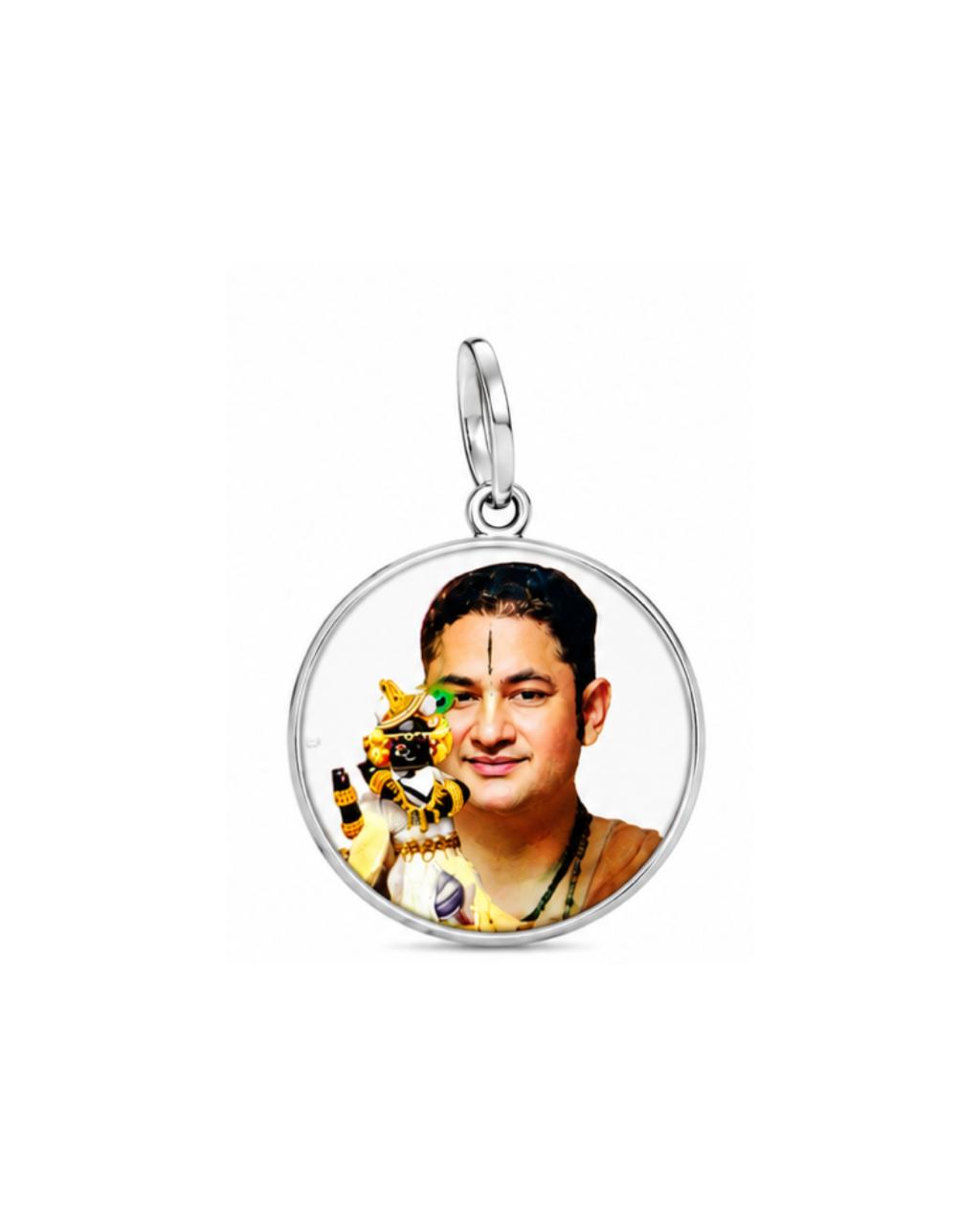 Gurudev & Radharaman Resin German Silver Locket